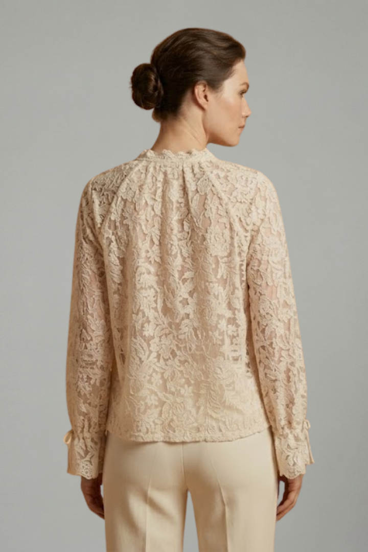 Ottavia — Lace Flared-Sleeve Blouse