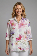 Bettany — Patterned Button Blouse