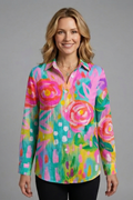 Bettany — Patterned Button Blouse