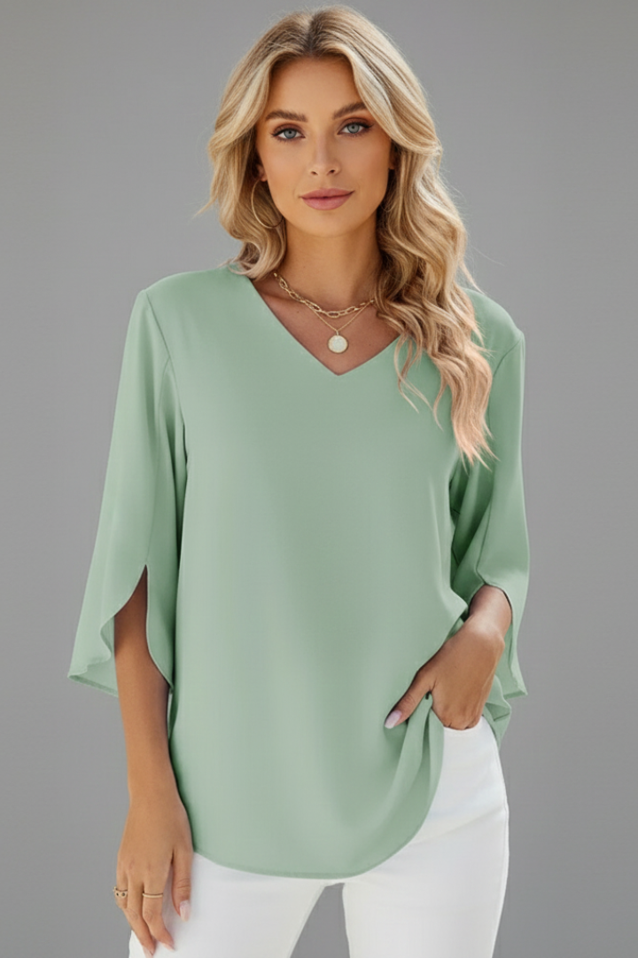 Vivien — V-Neck Summer Blouse