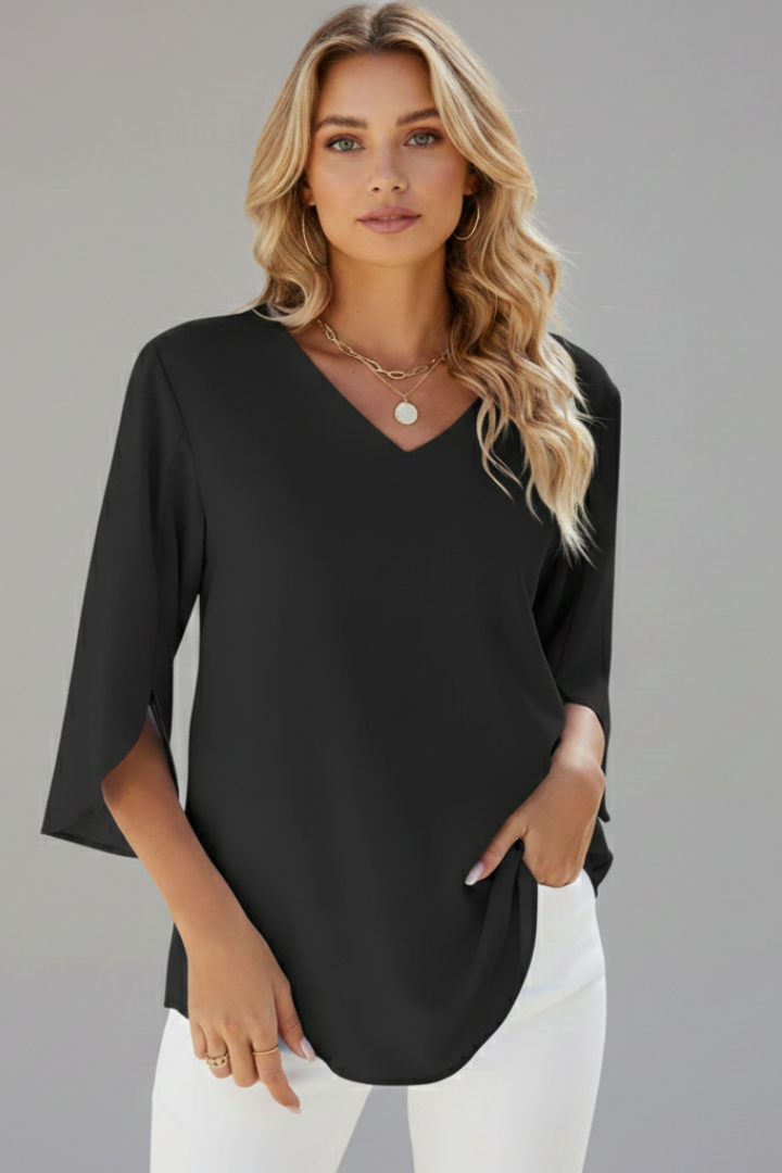 Vivien — V-Neck Summer Blouse