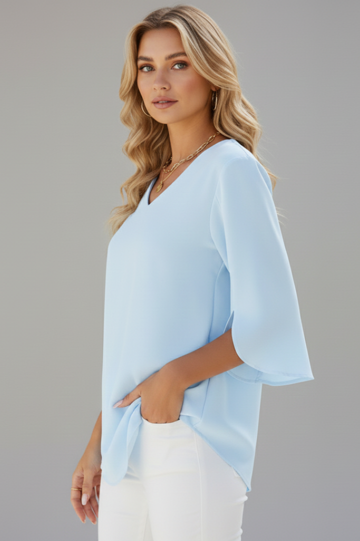 Vivien — V-Neck Summer Blouse