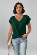 Dilys — V-Neck Short-Sleeve Blouse