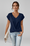 Dilys — V-Neck Short-Sleeve Blouse