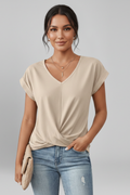 Dilys — V-Neck Short-Sleeve Blouse