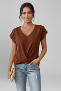 Dilys — V-Neck Short-Sleeve Blouse