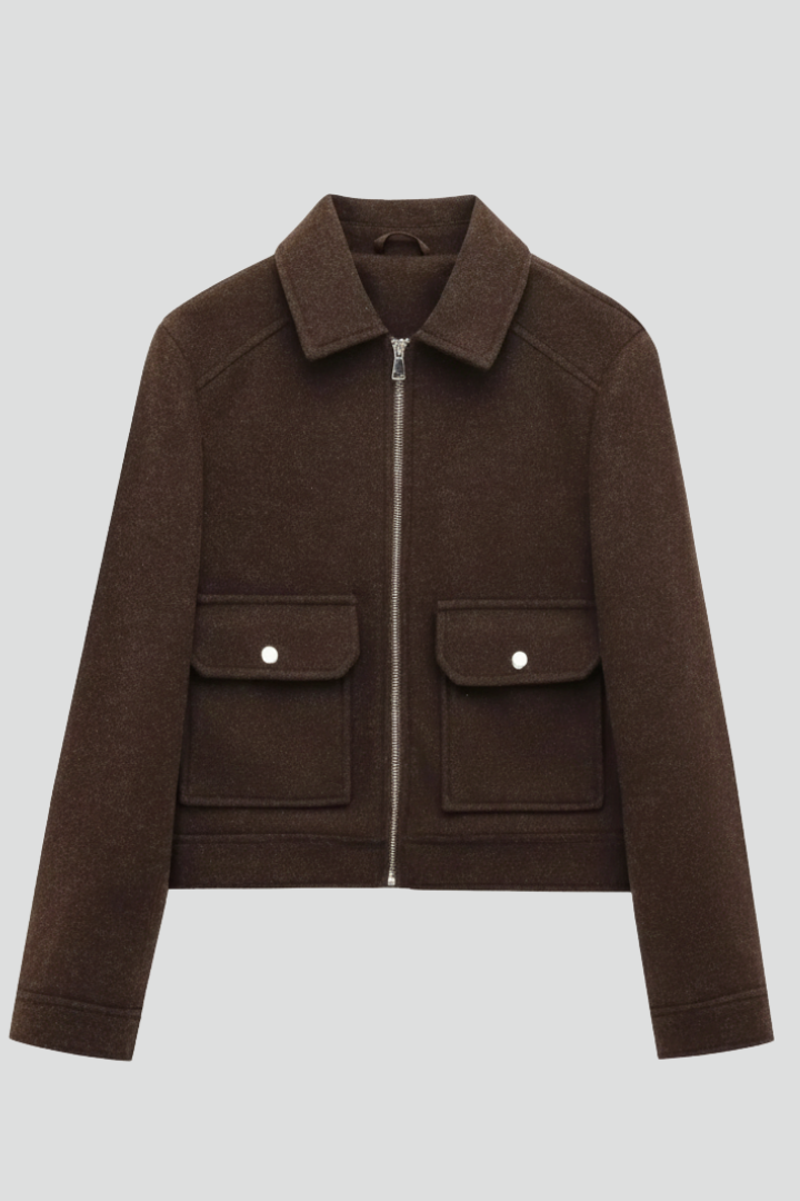 Rosalind — Women’s Lapel-Collar Bomber Jacket
