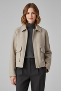 Rosalind — Women’s Lapel-Collar Bomber Jacket