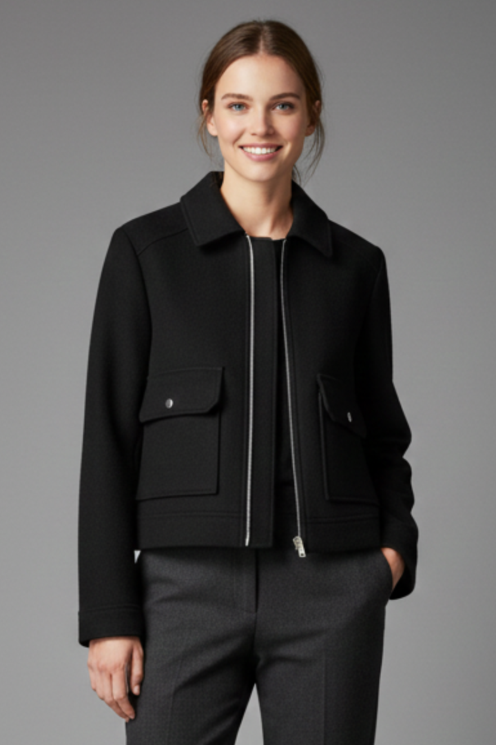 Rosalind — Women’s Lapel-Collar Bomber Jacket