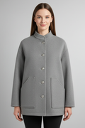 Estelle — Women’s Snap-Front Ribbed Bomber Jacket