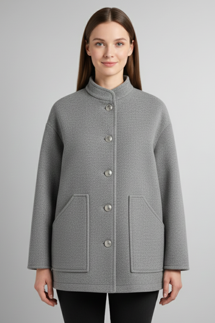 Estelle — Women’s Snap-Front Ribbed Bomber Jacket