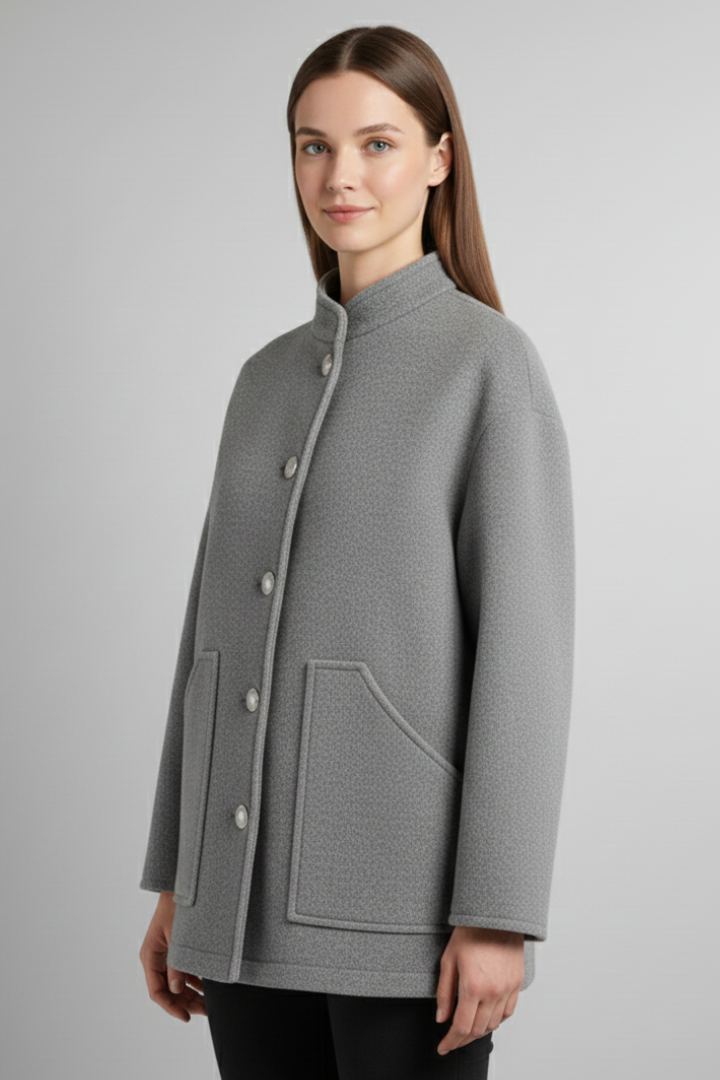 Estelle — Women’s Snap-Front Ribbed Bomber Jacket