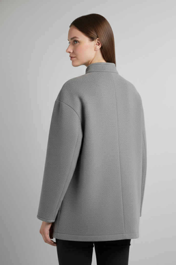 Estelle — Women’s Snap-Front Ribbed Bomber Jacket