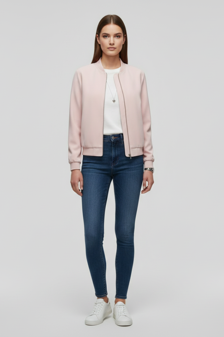 Nova Jacket — Ribbed Bomber Jacket