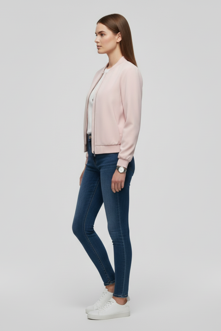 Nova Jacket — Ribbed Bomber Jacket
