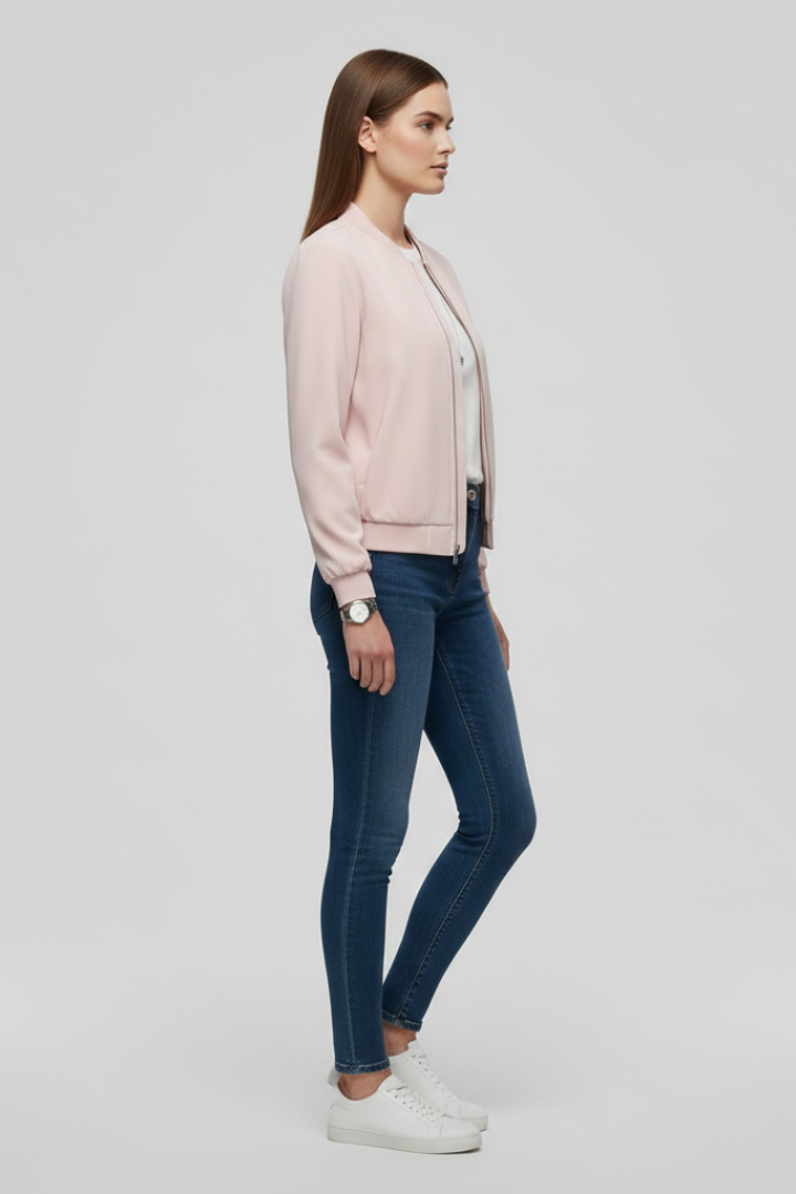 Nova Jacket — Ribbed Bomber Jacket