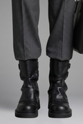 Rosalind Rose — Women's Buckle Slouch Mid-Calf Boots