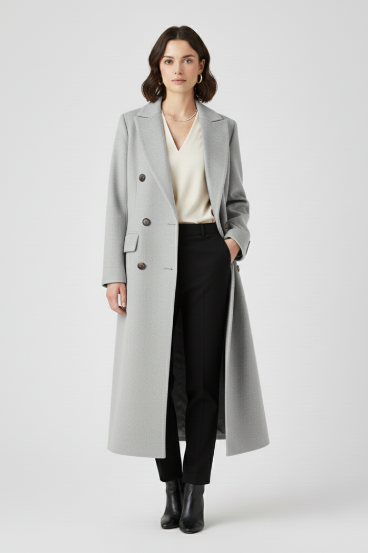 Harriet — Lapel-Collar Button Coat