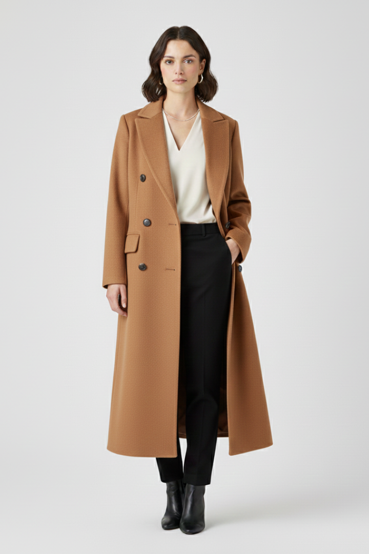 Harriet — Lapel-Collar Button Coat