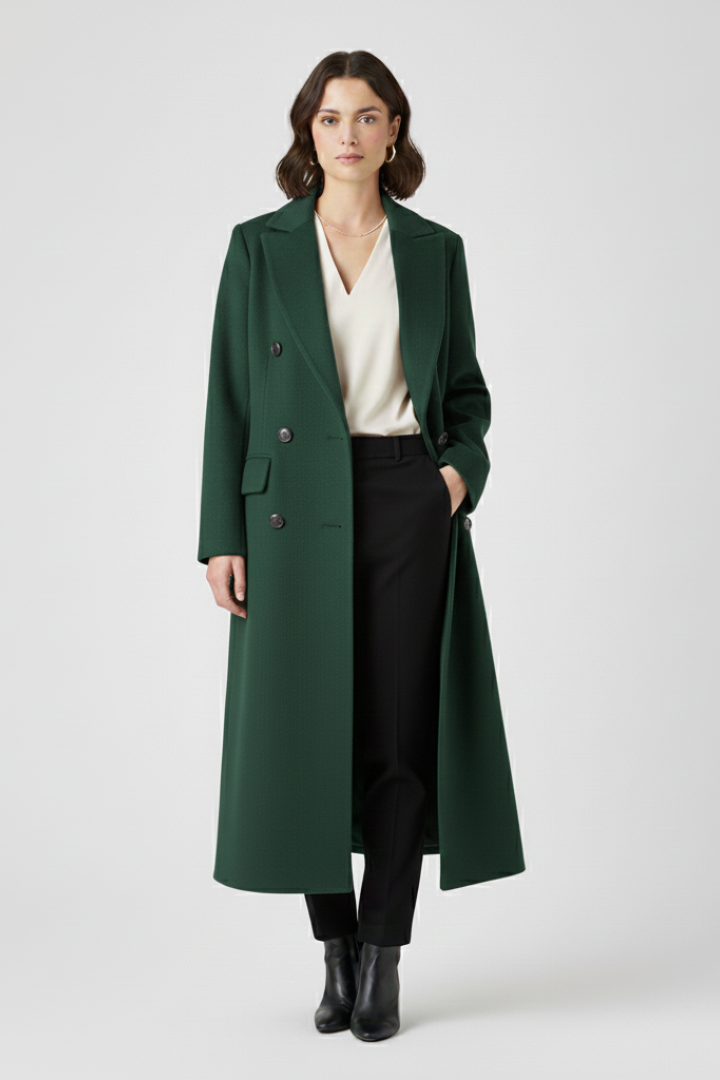 Harriet — Lapel-Collar Button Coat