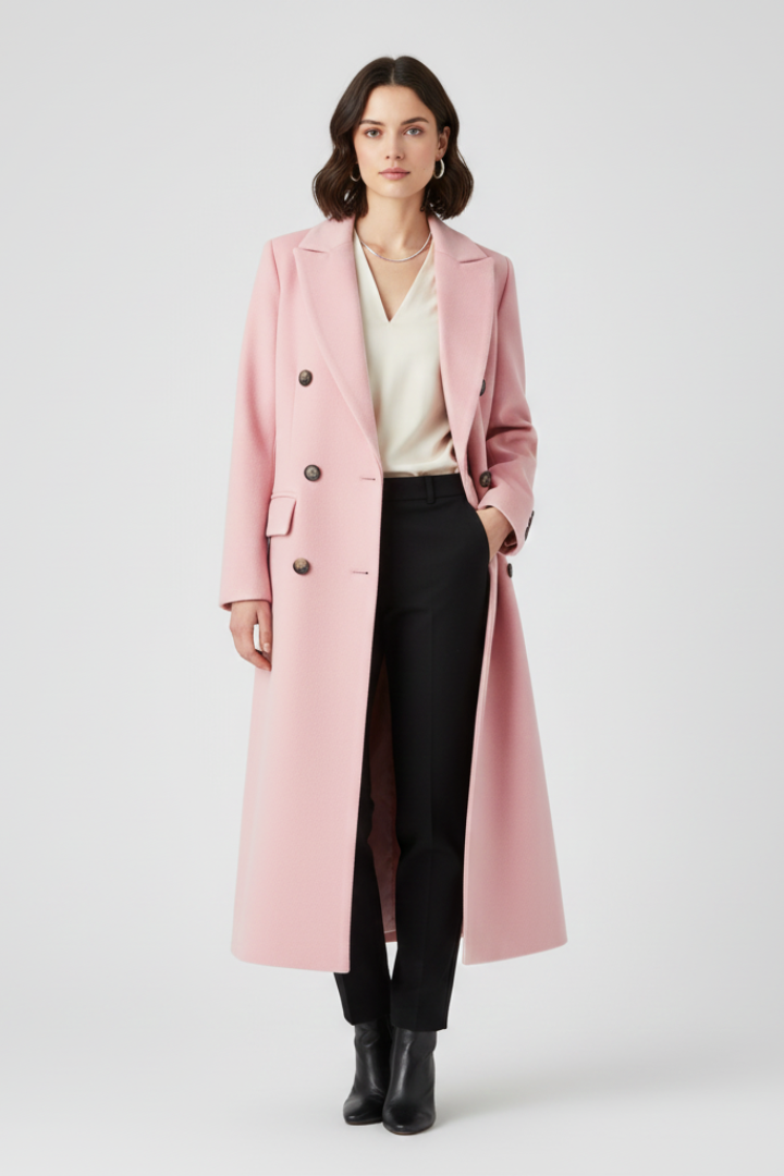 Harriet — Lapel-Collar Button Coat