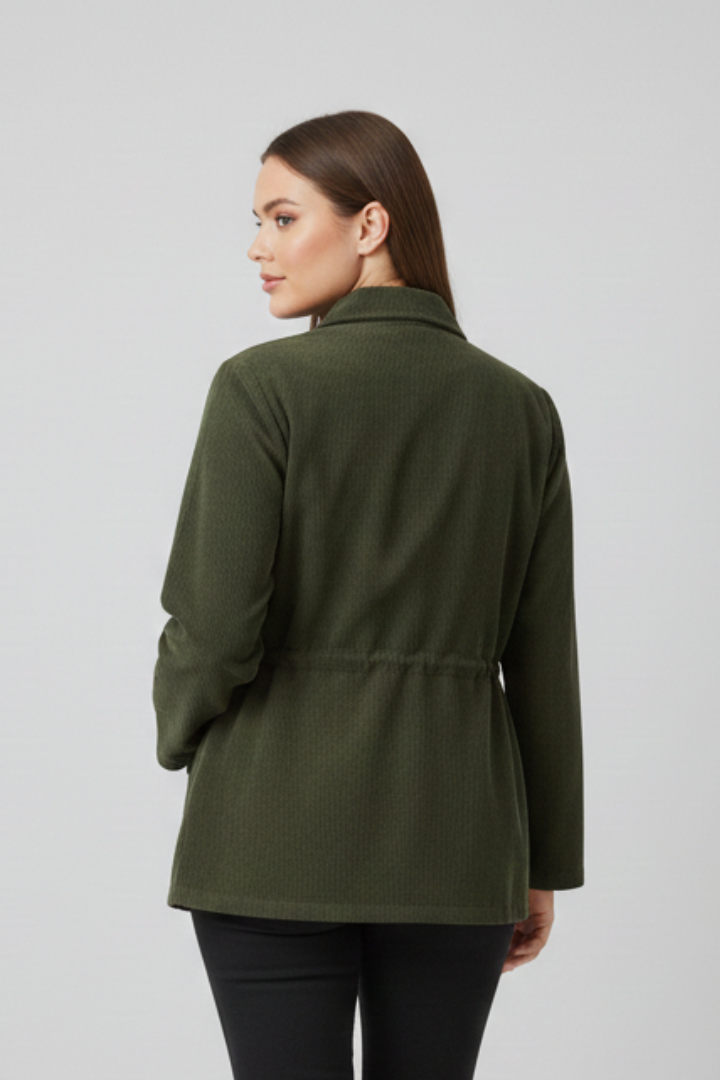 Faye Jacket — Corduroy Drawstring Jacket