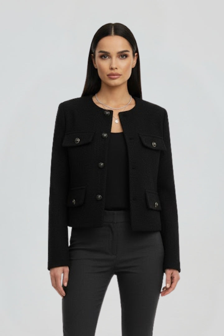 Colette Jacket — Cropped Flap-Pocket Jacket