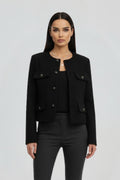 Colette Jacket — Cropped Flap-Pocket Jacket