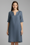 Emmaline — V-Neck Three-Quarter-Sleeve Mini Dress