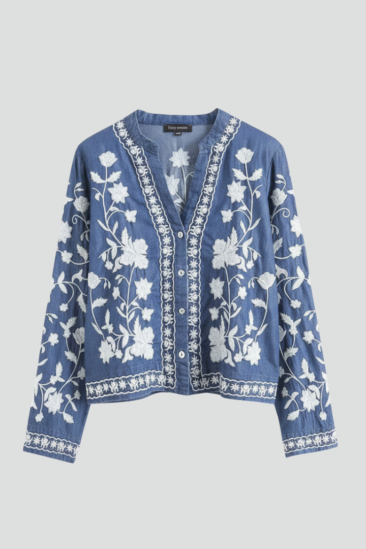 Quilla — Embroidered Floral Blouse