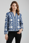 Quilla — Embroidered Floral Blouse