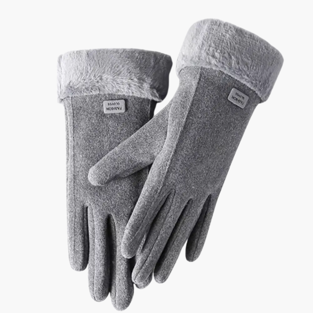 Valentine — Women’s Lined Gloves with Folded Cuffs