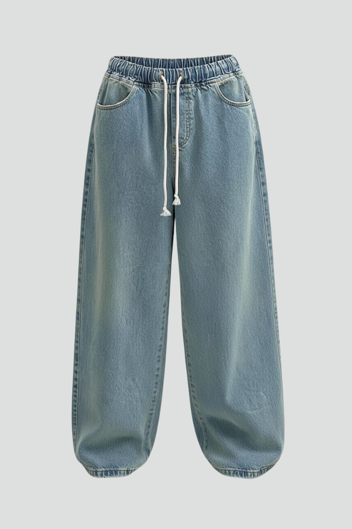 Cora Jean — High-Waist Straight-Leg Stretch Jeans