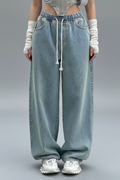 Cora Jean — High-Waist Straight-Leg Stretch Jeans