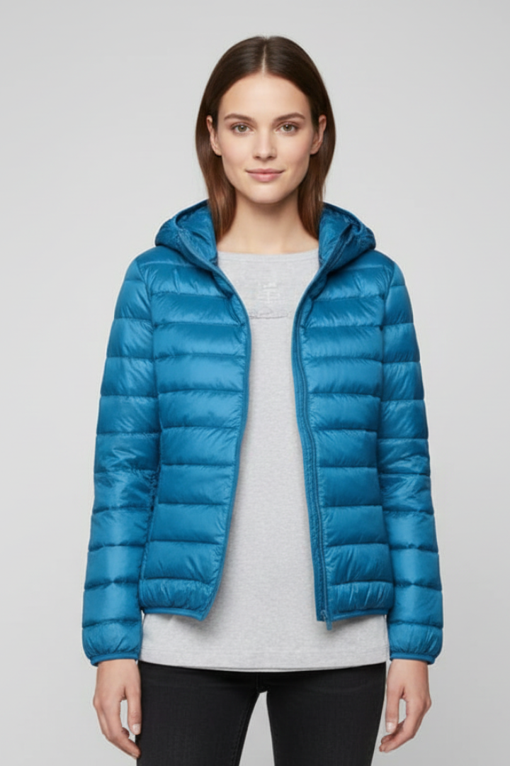 Junia — Women’s Quilted Hooded Zip Jacket