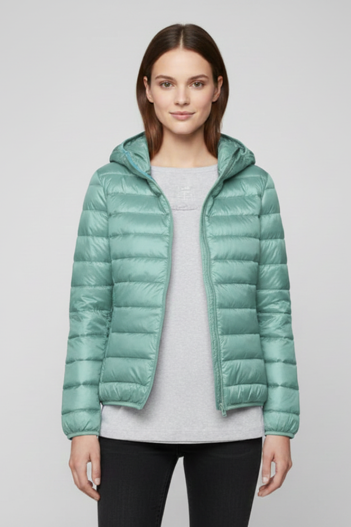 Junia — Women’s Quilted Hooded Zip Jacket
