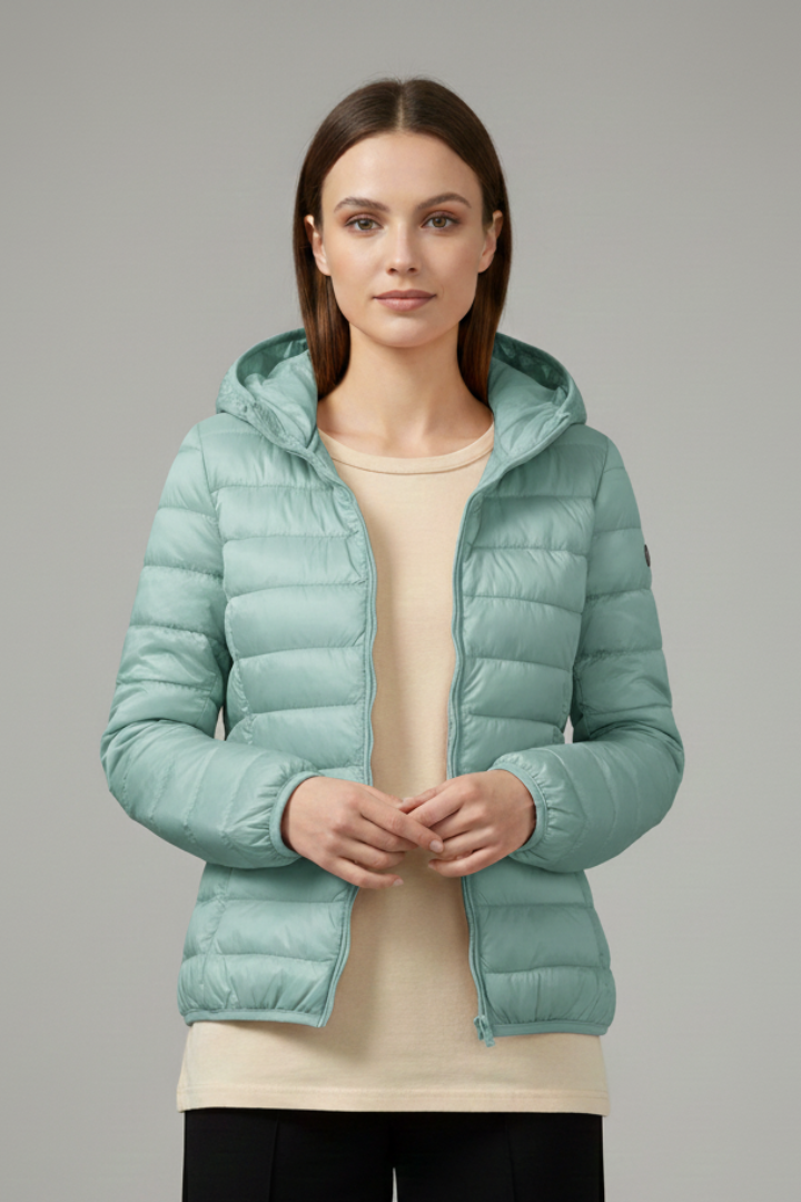 Junia — Women’s Quilted Hooded Zip Jacket