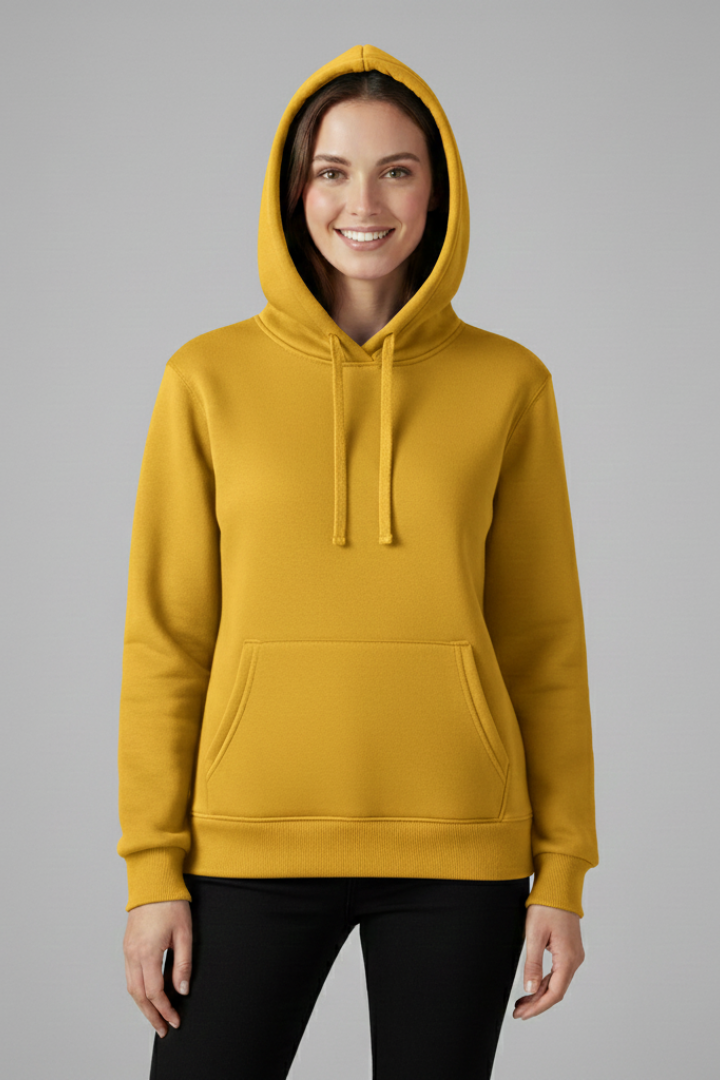 Theodora — Women’s Drawcord Hoodie with Ribbed Hem