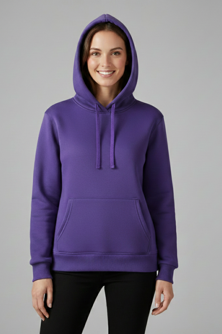 Theodora — Women’s Drawcord Hoodie with Ribbed Hem