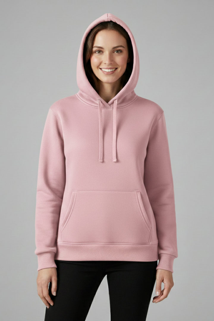 Theodora — Women’s Drawcord Hoodie with Ribbed Hem