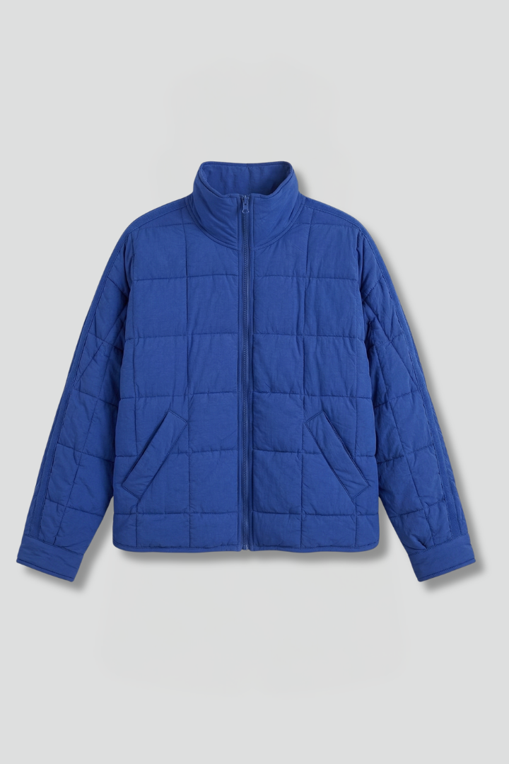 Frances Jacket — Quilted Stand-Collar Jacket