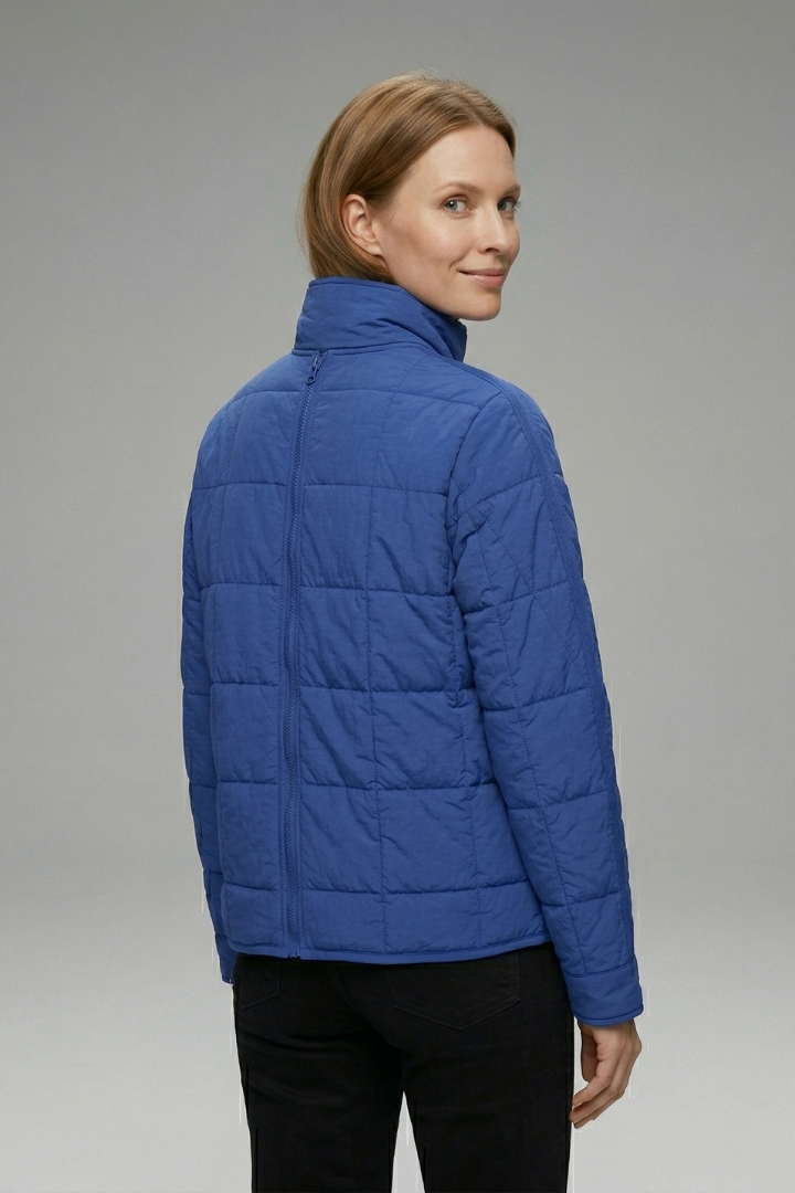 Frances Jacket — Quilted Stand-Collar Jacket
