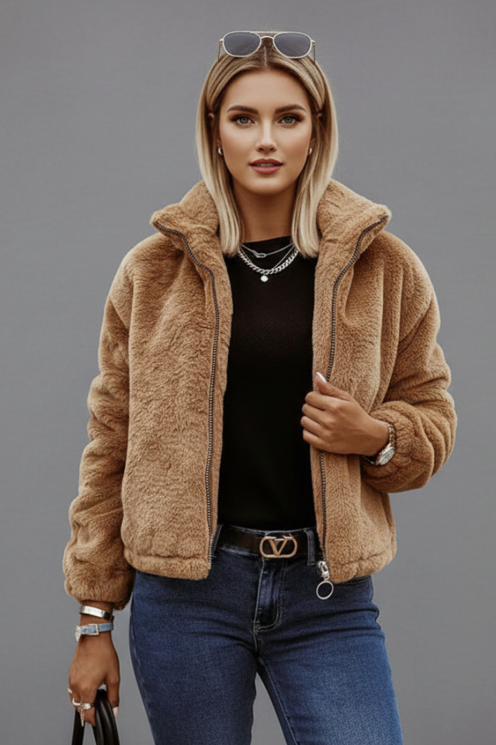 Brielle — Women’s Textured Zip Jacket