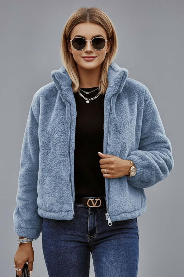 Brielle — Women’s Textured Zip Jacket