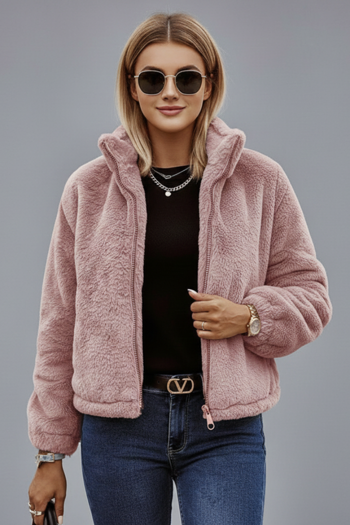 Brielle — Women’s Textured Zip Jacket