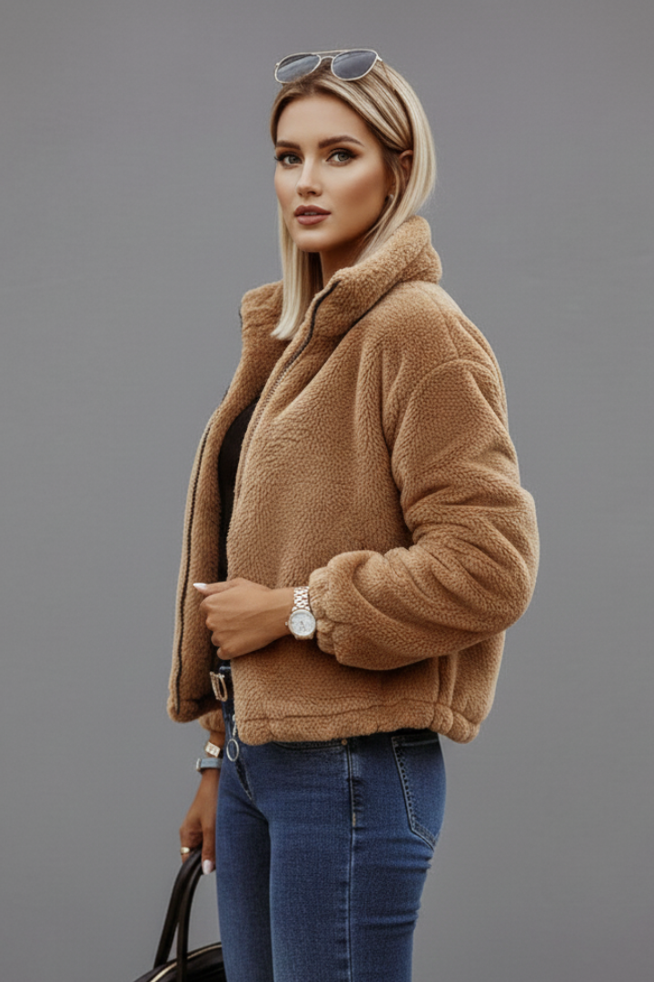Brielle — Women’s Textured Zip Jacket