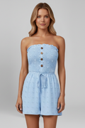 Gwendolyn — Bandeau Button-Front Romper