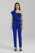 Ursula — One-Shoulder Tied-Waist Jumpsuit