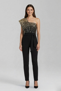 Ursula — One-Shoulder Tied-Waist Jumpsuit