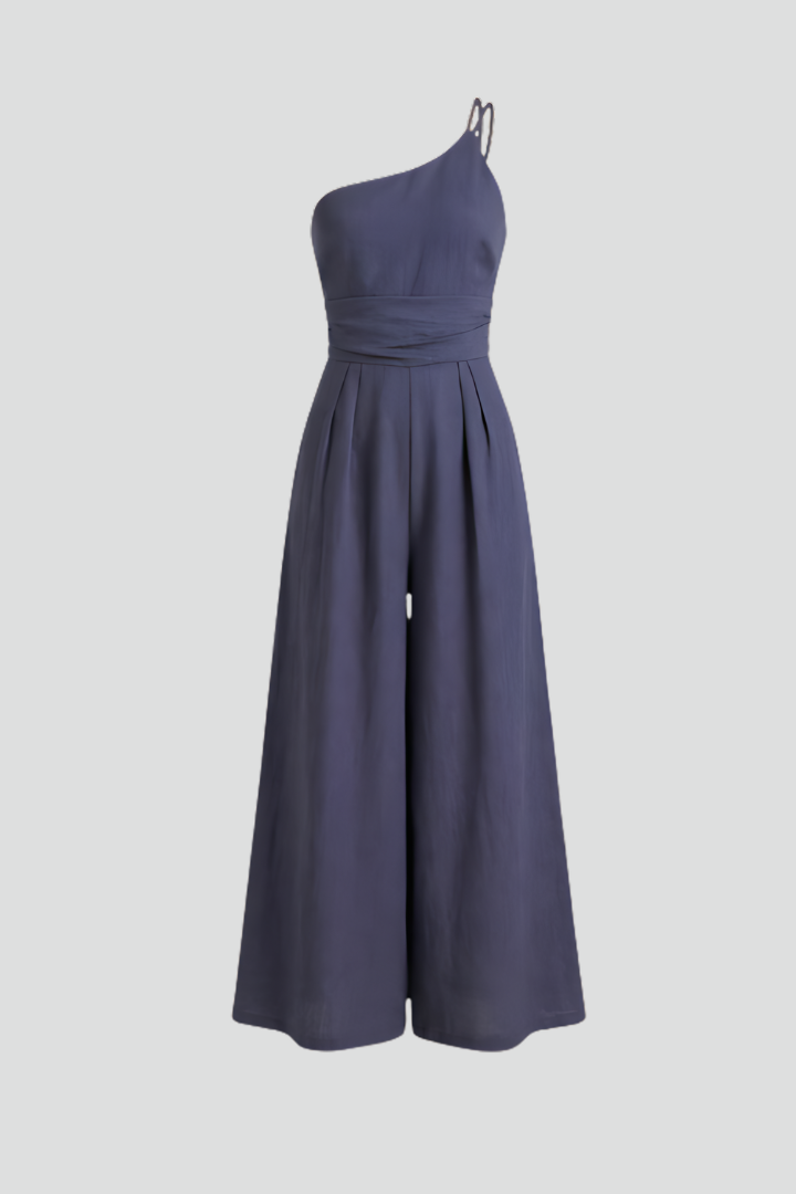 Evangeline — One-Shoulder Wide-Leg Jumpsuit